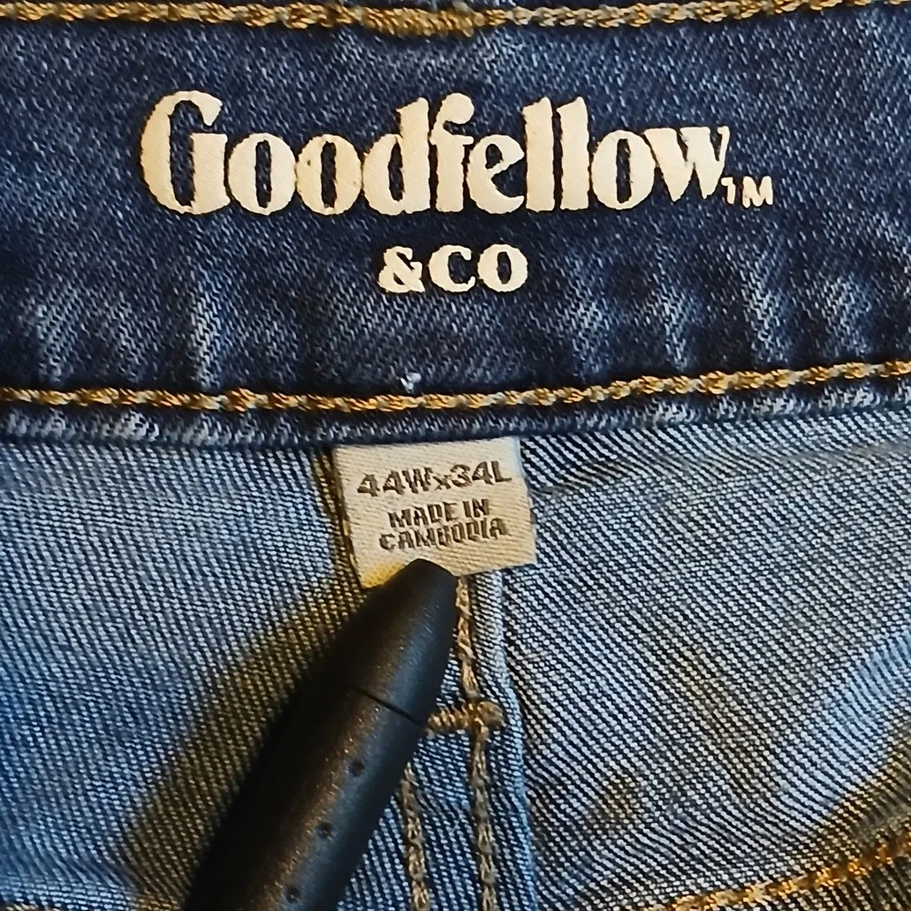 Goodfellow & Co Mens Athletic Fit Jeans Blue TruTemp 365 44W x 34L Medium Wash